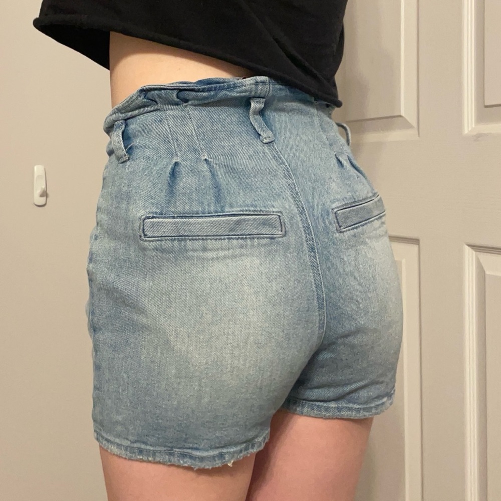 SO Women's High Waist Light Blue Shorts